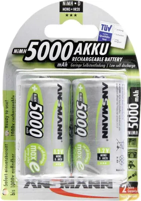 Image de Ansmann - piles rechargeables D NiMH Mono 5000 mAh