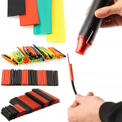 Produktbild von Rosfix Schrumpfschlauch-Set 127-teilig (schwarz und rot) + Rosfix Schrumpfschlauch-Set 164-teilig