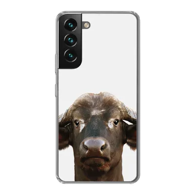 Produktbild von MuchoWow® Handyhülle Schutzhülle Hülle für Samsung Galaxy S22 Büffel - Wasserbüffel - Kopf - Kuh - Hörner - Jungen - Mädchen Silikon Softcase Handy Hülle - Mobiltelefonhülle