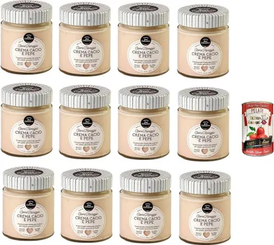 Produktbild von 12x CASCINA SAN CASSIANO Käse- und Pfeffercreme 150gr+ Italian Gourmet pelati 400gr