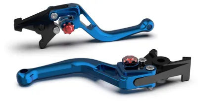 Produktbild von Kupplungshebel LSL BOW L69R mit ABE kurz für KTM Super Duke R 1290 ccm Bj. 2016 - 2019, Farbe Hebel:blau, Farbe Versteller:rot