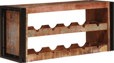 Immagine prodotto di vidaXL Portabottiglie marrone 100 x 45 x 33 cm in legno massiccio di recupero