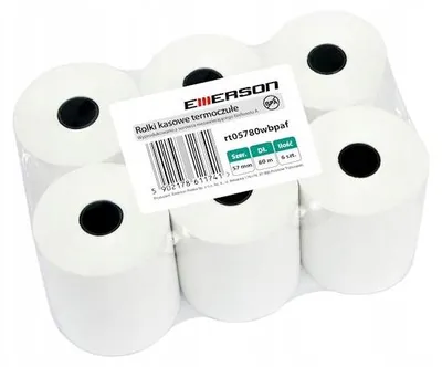 Produktbild von Emerson Thermopapierrolle 57mm x 80m für Kassen 6 Stück