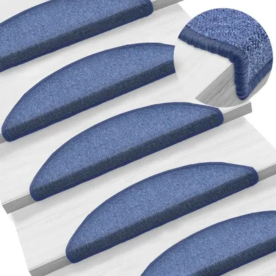 Immagine prodotto di The Living Store 15 pezzi di tappetini per scale Blu 56 x 17 x 3 cm