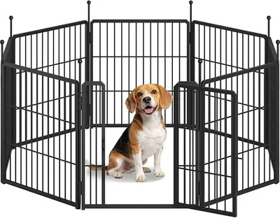 Imagen del producto de Área de juego para cachorros, valla para perros, recinto para perros, 60 cm de altura, color