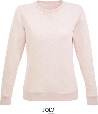 Produktbild von SOLs 03104 | Damen Sweat WomenŽs Round Neck Sweatshirt Sully - Farbe: Heather Pink - Größe: XS