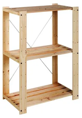 Image de étagère Nova 5 Tablettes Rangement Polyvalent En Bois Massif - Astigarraga