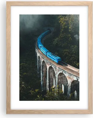 Produktbild von Gerahmtes Poster - Rahmen in heller Eiche - Zug Hogwarts Express - 30x40 cm - Wand Bild - Wanddeko - Wandbilder - Kunstposter - Wandposter - Bilderrahmen - Bilder - Kunstdruck - P2NPA30x40-5132