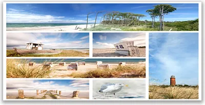 Produktbild von Tulup Leinwand-Bilder 140x70 Wandbild Canvas Kunstdruck Meer Landschaft