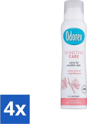Image de Odorex Déodorant Spray Soin Sensitive 150 ml - Pack avantage - 4 pièces