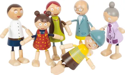 Produktbild von Biegepuppen-Familie aus Holz