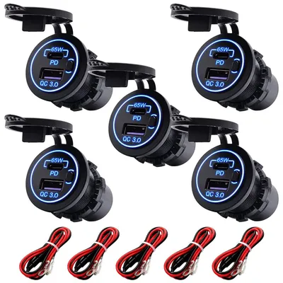 Productafbeelding van ProRide Sigarettenaanstekercontactdoos - Met schakelaar - Inbouw - 12V - Blauw