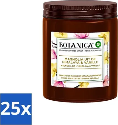 Produktbild von Botanica von Air Wick – Duftkerze – Vanille & Magnolie – 40 Stunden Brenndauer - Vorteilspack - 25 Stücke