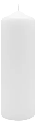 Produktbild von Spitzkopf Stumpen Kerzen Weiß 25 x Ø 8 cm, 6 Stück