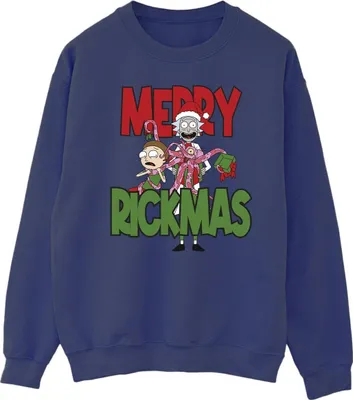 Produktbild von Rick And Morty - "Merry Rickmas" Sweatshirt für Herren BI43710 (4XL) (Marineblau)
