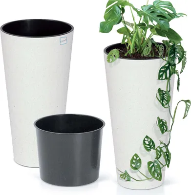 Produktbild von Zahradní květináč 30 cm Terasová zahrada Home Eco Wood White