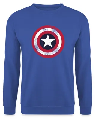 Produktbild von Spreadshirt Avengers Captain America Emblem Uni Pullover, XXL, Royalblau