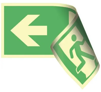 Produktbild von Dreifke® Schild Notausgang links/rechts doppels., ISO 7010,Kunststoff,nachl.,...