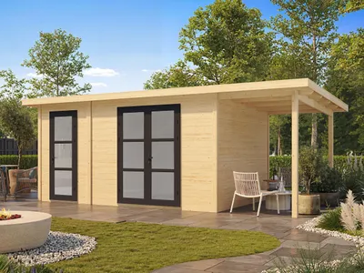 Produktbild von Fjordholz Gartenhaus Modell Alu Line 28-G