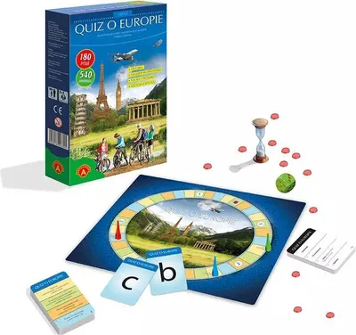 Obrázok produktu pre Alexander Quiz o Europie - mini, Stolová hra, Vzdelávací, 10 rok / roky, Rodinná hra