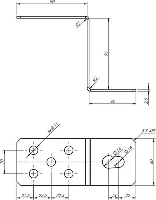Produktbild von Winkelverbinder Z-Typ 91x90x60mm verzinkt Holzverbinder ETA Zulassung