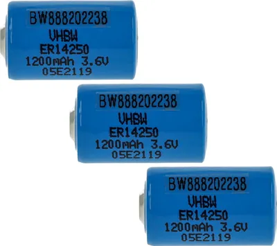 Produktbild von vhbw 3x ER14250 Rundzellenbatterien Ersatz für TL-2150/S, TL-2151, TL2150, TL2151, TL5101, TL-2150 - Spezialbatterien (1200 mAh, 3,6 V, Li-SOCl2)
