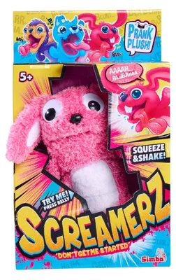 Zdjęcie produktu dla Pluszowy króliczek przytulanka - Różowy - Wydaje dźwięki - ok. 30 cm - Dla dzieci od 5 lat