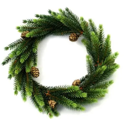 Produktbild von Künstlicher Tannenkranz Ø25cm. Tannenkranz Türkranz Adventskranz