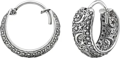 Produktbild von Creolen Ohrringe 925 Sterling Silber geschwärzt mit Mond und Sternen