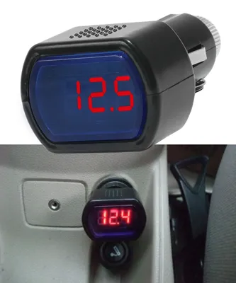 Obrázok produktu pre Zapaľovač do auta s LED, tester autobatérie, voltmeter pre vozidlá