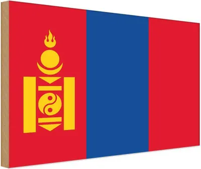 Obrázek produktu pro vianmo Drevený nápis 40x30 cm Flagge Mongolei
