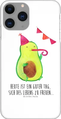 Produktbild von Mr. & Mrs. Panda Iphone 11 Pro Handyhülle Avocado Party - Weiß - Geschenk, Happy Birthday, Geburtstag, Premium Kunststoff, Handy Case, Avocados