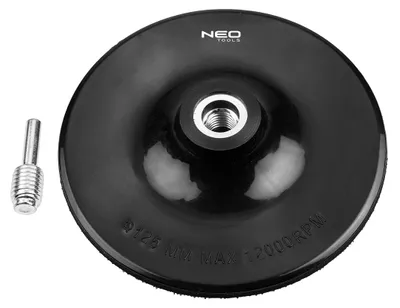 Image de Plaque de fixation Velcro de 125 mm, avec filetage M14 et tige de 7 mm