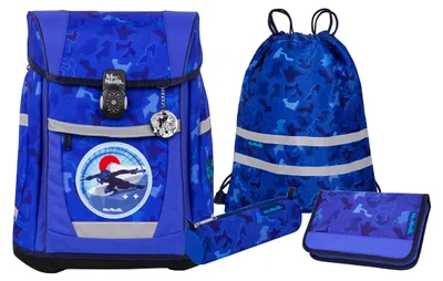 Produktbild von McNeill Schulranzen Tenero Schoolbag Set 5-teilig Puzzle blau
