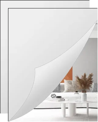 Produktbild von 2 Stück Selbstklebende Spiegel Flexibel 40 x 30 cm Grosse Selbstklebende Spiegelfolie Wanddekoration Wandspiegel