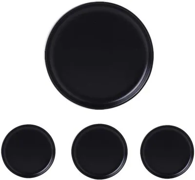 Produktbild von Keramische Dessertteller, matt, 15 cm, schwarz, 4er Set