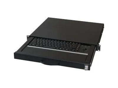 Immagine prodotto di Aixcase AIX-19K1UKUSTB-B - Tastiera - montabile su rack - PS/2, USB - USA - Nero, RAL 9005