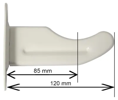 Obrázok produktu pre 1 x držiak na radiátor, dĺžka 85 cm, biely