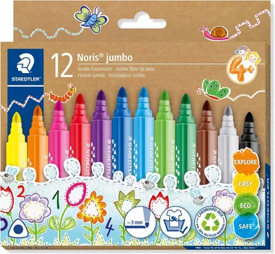 Obrázok produktu pre Noris jumbo 328-B, fixky – 12 farieb, 3,0 mm