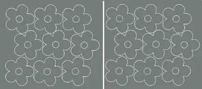Produktbild von Wandaufkleber Blumen, 18 Stück, mattgrau
