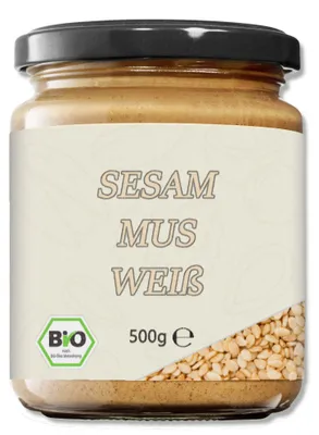 Produktbild von Mynatura Sesammus (Tahini) – cremig, nussig & vielseitig ab 500g - 1 Glas