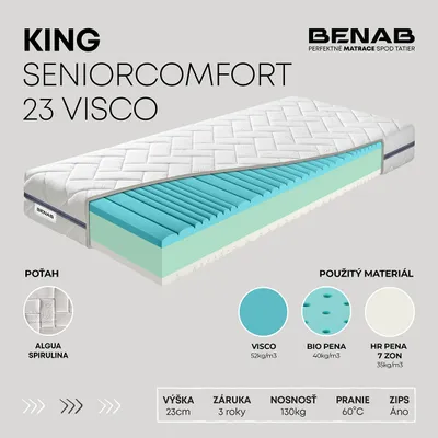 Produktbild von Benab King SeniorComfort 23 Visco Matrac 200 x 220 cm