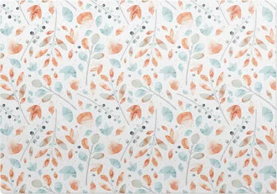 Produktbild von Aquarellblätter – Bodenschutzmatte – Rutschfest – Schutzmatte für Büro – Vinylmatte – Stuhlunterlage  –100 x 70 cm