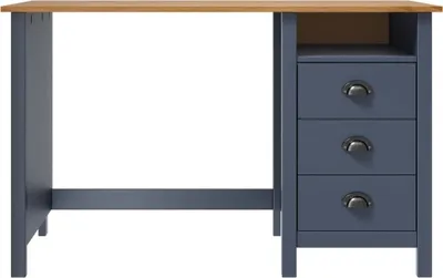 Immagine prodotto di Scrivania Hill 3 Cassetti Grigia 120x50x74 cm Massello di Pino
