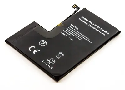 Produktbild von Akku für Apple iPhone 12 Pro Max Li-Pol 3,83 Volt 3650 mAh schwarz