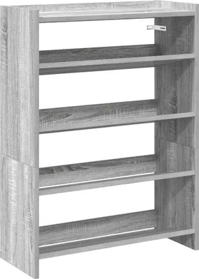 Obrázek produktu pro vidaXL Botník šedý Sonoma 60x25x81 cm Materiál na bázi dřeva