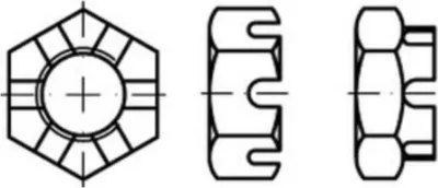 Produktbild von Reyher  Kronenmuttern DIN 937 17 H M 32 x 1,5 (10 Stück)