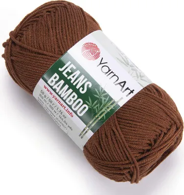 Produktbild von Yarn Art Jeans Bamboo 133 Reddish Brown Strickgarn