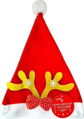 Immagine prodotto di Cappello da Babbo Natale con corna dorate