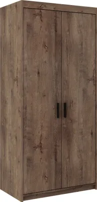 Produktbild von Tkmoebel 2-türiger Kleiderschrank Schrank LENA 2D laminierte Platte Breite 89,7cm,Lefkas-Eiche